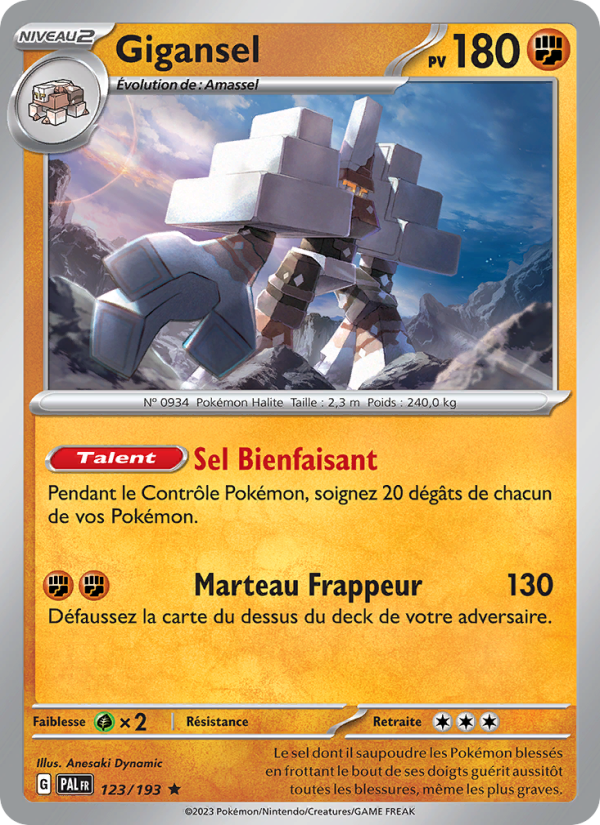 Gigansel 123 — Paldea Evolved (French Pokémon TCG card)