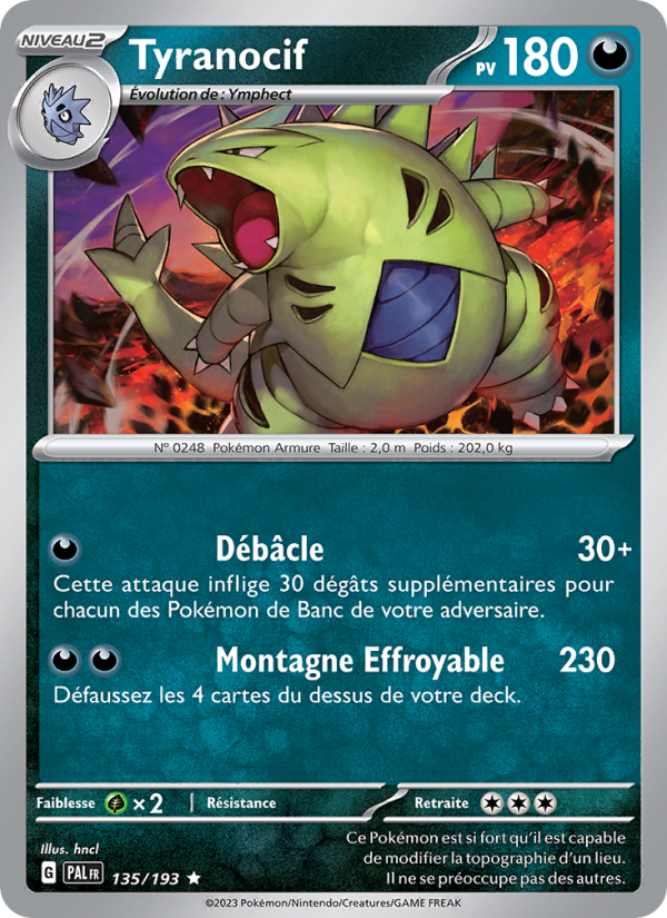 Tyranocif 135 — Paldea Evolved (French Pokémon TCG card)