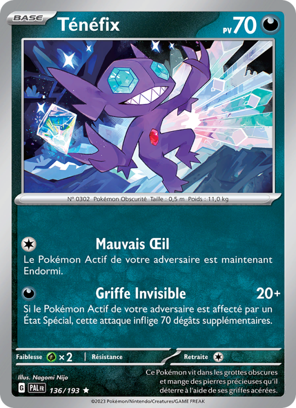 Ténéfix 136 — Paldea Evolved (French Pokémon TCG card)