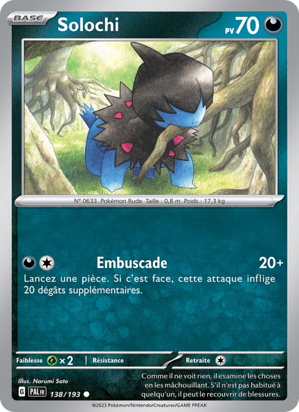 Solochi 138 — Paldea Evolved (French Pokémon TCG card)