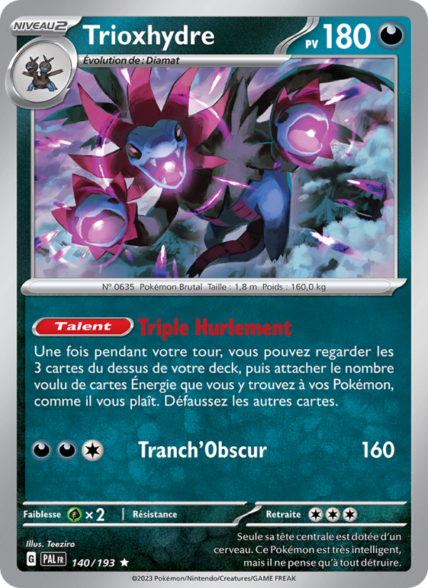 Trioxhydre 140 — Paldea Evolved (French Pokémon TCG card)