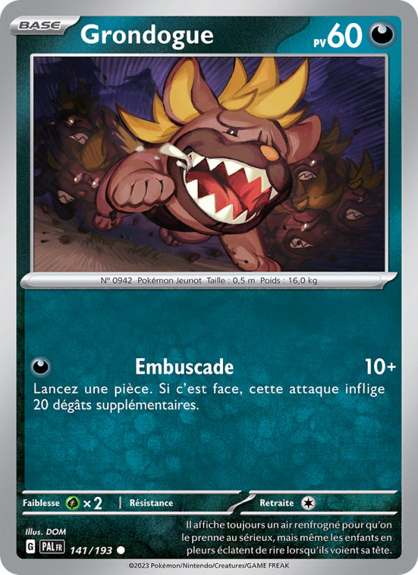 Grondogue 141 — Paldea Evolved (French Pokémon TCG card)