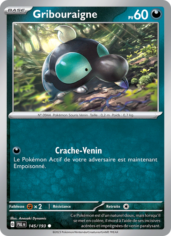 Gribouraigne 145 — Paldea Evolved (French Pokémon TCG card)