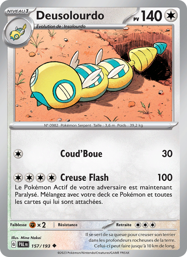 Deusolourdo 157 — Paldea Evolved (French Pokémon TCG card)