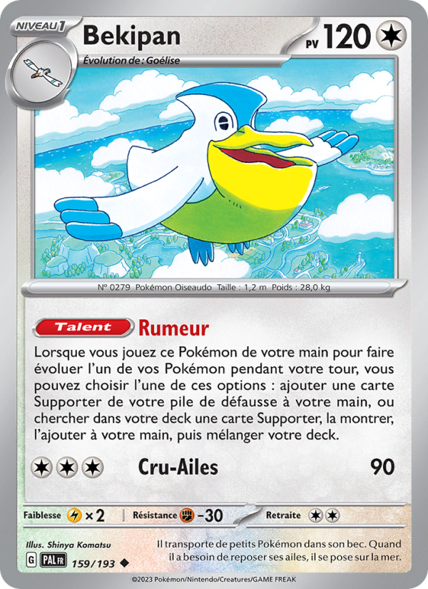 Bekipan 159 — Paldea Evolved (French Pokémon TCG card)