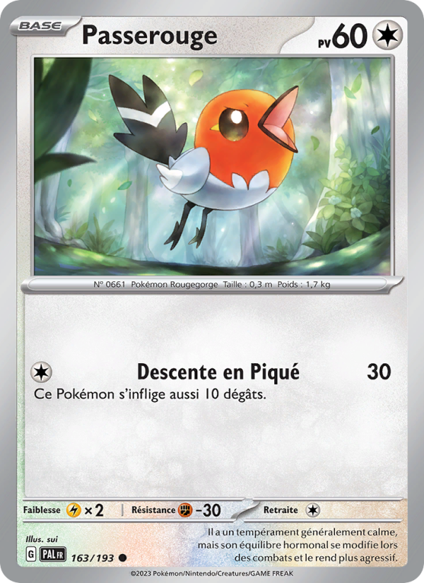 Passerouge 163 — Paldea Evolved (French Pokémon TCG card)