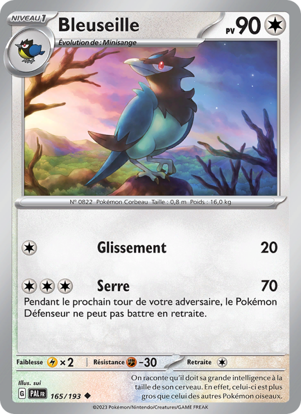Bleuseille 165 — Paldea Evolved (French Pokémon TCG card)