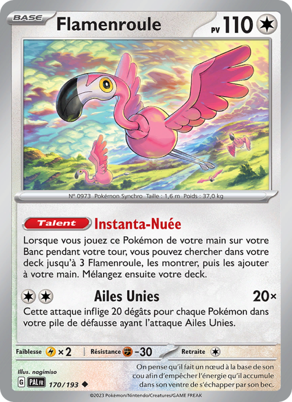 Flamenroule 170 — Paldea Evolved (French Pokémon TCG card)