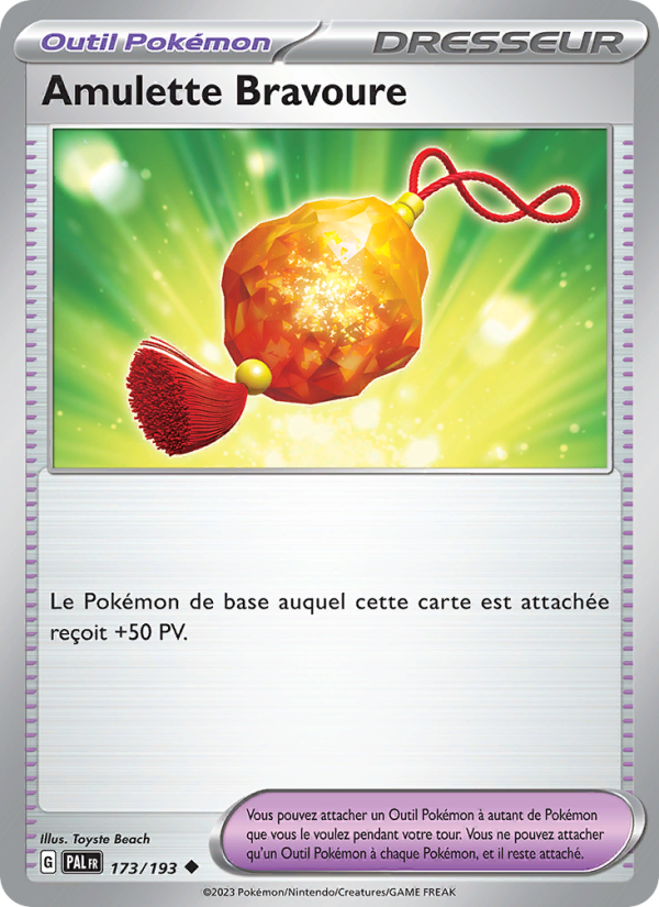 Amulette Bravoure 173 — Paldea Evolved (French Pokémon TCG card)