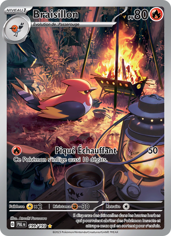 Braisillon 199 — Paldea Evolved (French Pokémon TCG card)