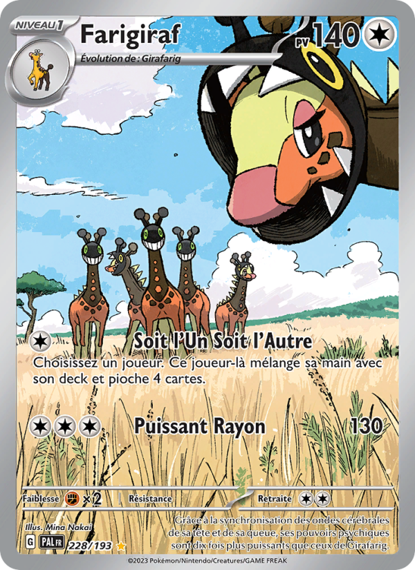 Farigiraf 228 — Paldea Evolved (French Pokémon TCG card)