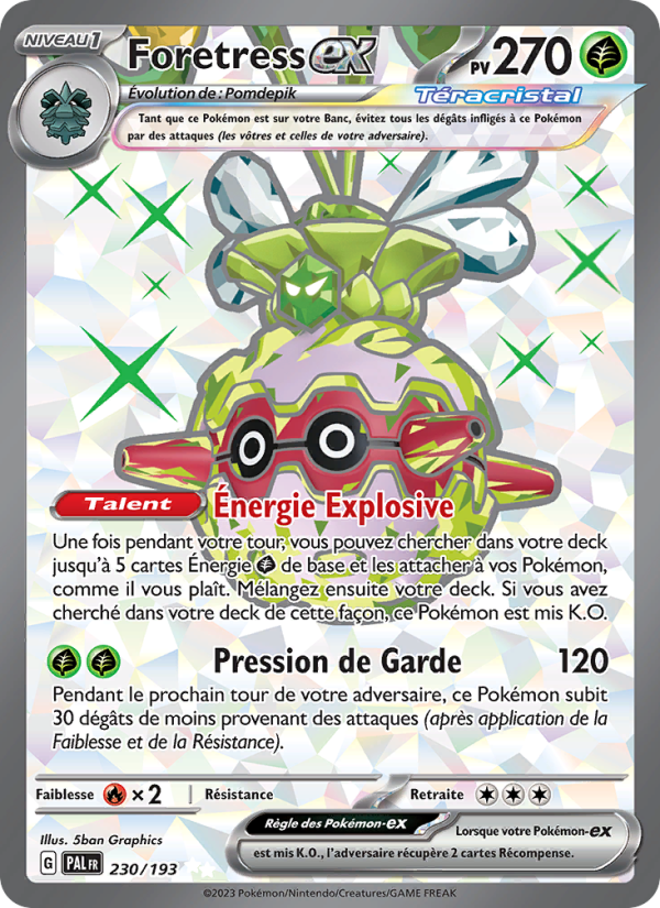 Foretress-ex 230 — Paldea Evolved (French Pokémon TCG card)