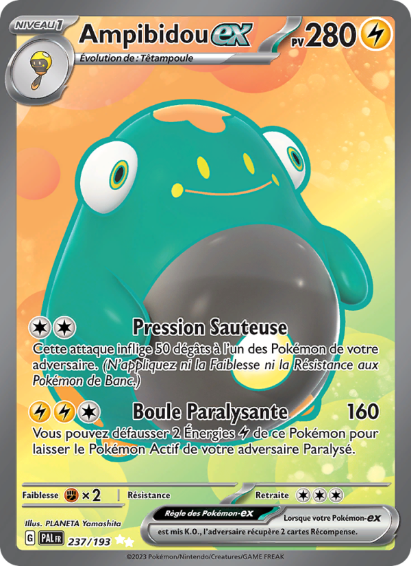 Ampibidou-ex 237 — Paldea Evolved (French Pokémon TCG card)