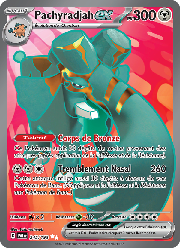 Pachyradjah-ex 245 — Paldea Evolved (French Pokémon TCG card)