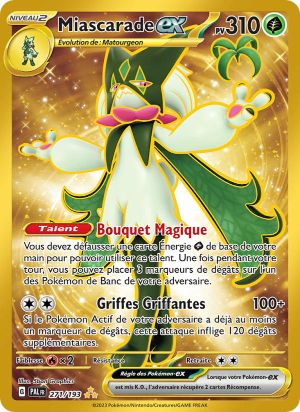 Miascarade-ex 271 — Paldea Evolved (French Pokémon TCG card)