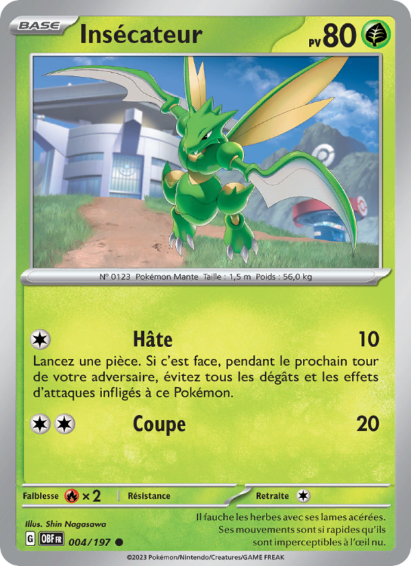 Insécateur 004 — Obsidian Flames (French Pokémon TCG card)