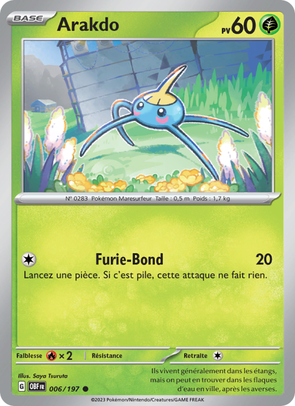 Arakdo 006 — Obsidian Flames (French Pokémon TCG card)