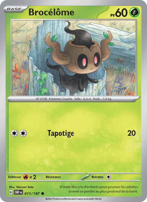 Brocélôme 011 — Obsidian Flames (French Pokémon TCG card)