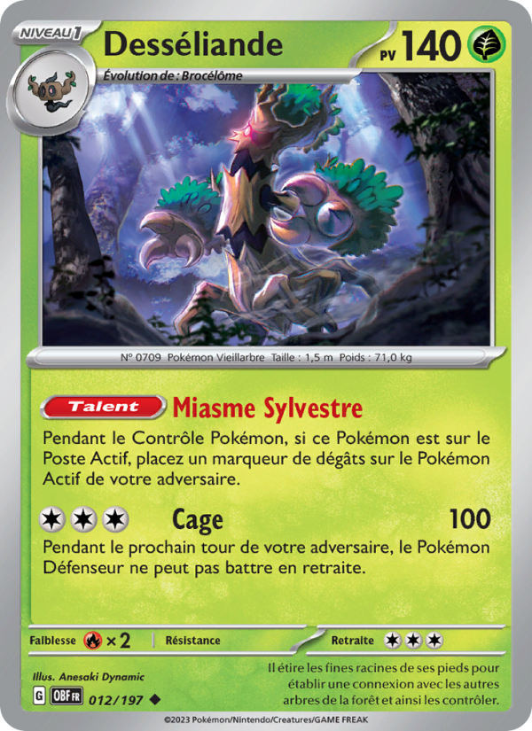 Desséliande 012 — Obsidian Flames (French Pokémon TCG card)
