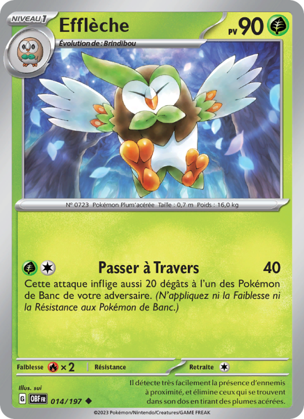 Efflèche 014 — Obsidian Flames (French Pokémon TCG card)