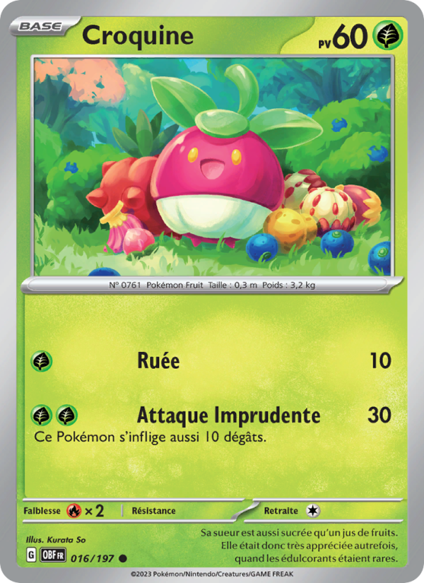 Croquine 016 — Obsidian Flames (French Pokémon TCG card)