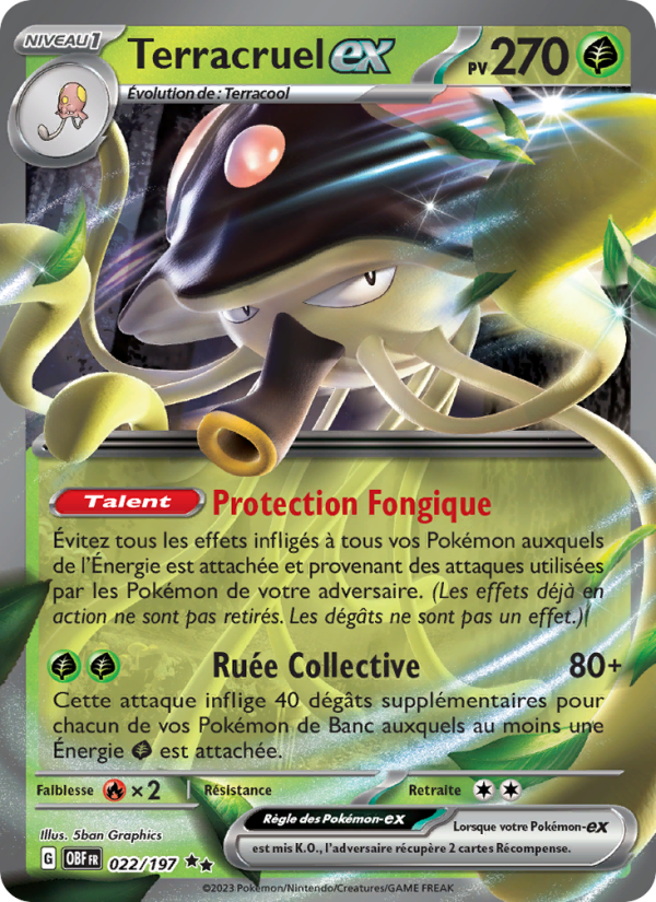 Terracruel-ex 022 — Obsidian Flames (French Pokémon TCG card)
