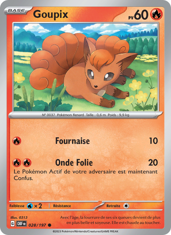 Goupix 028 — Obsidian Flames (French Pokémon TCG card)