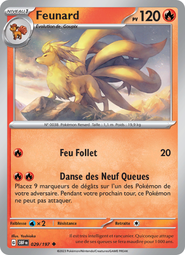 Feunard 029 — Obsidian Flames (French Pokémon TCG card)