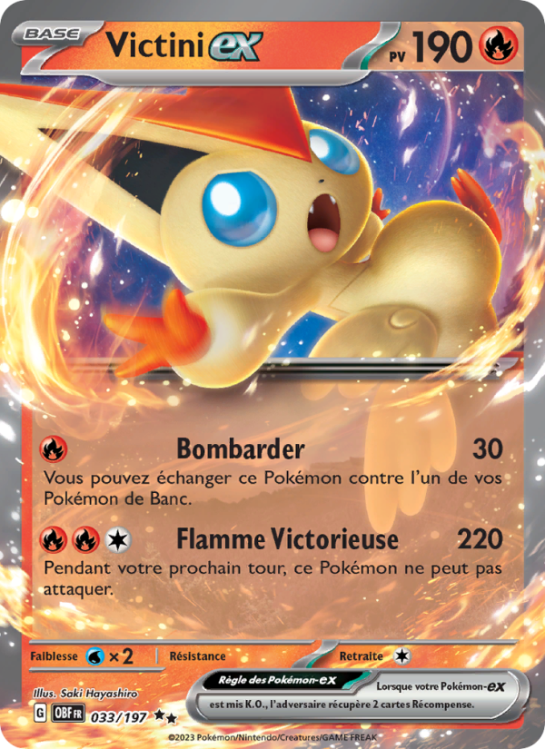 Victini-ex 033 — Obsidian Flames (French Pokémon TCG card)