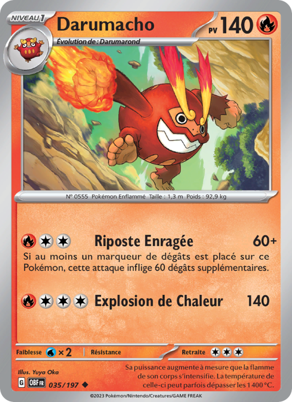 Darumacho 035 — Obsidian Flames (French Pokémon TCG card)