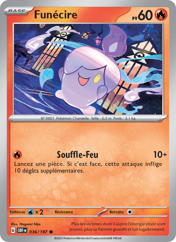 Funécire 036 — Obsidian Flames (French Pokémon TCG card)