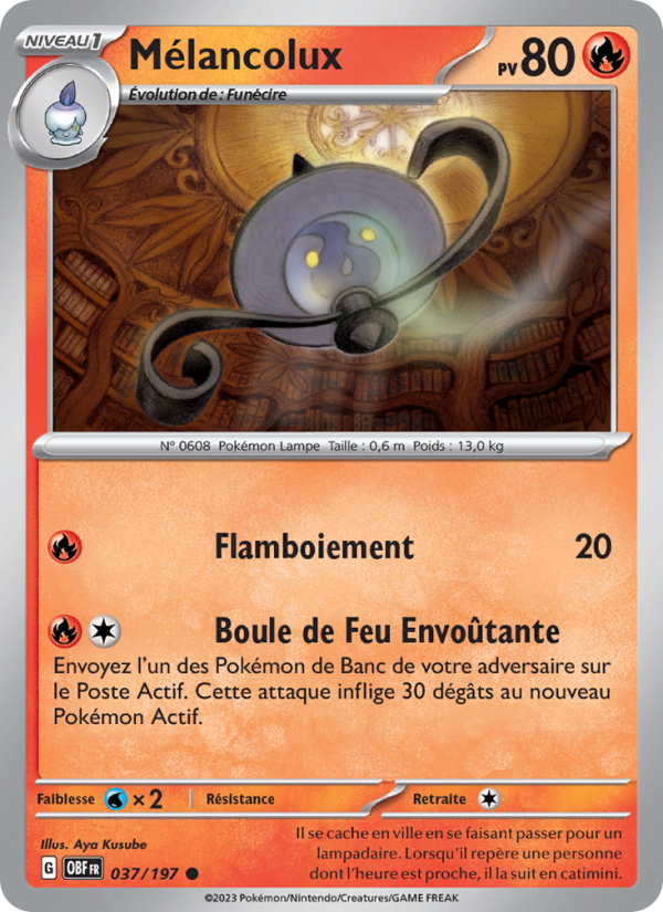 Mélancolux 037 — Obsidian Flames (French Pokémon TCG card)