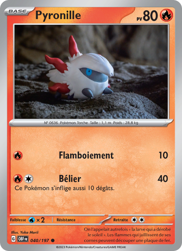 Pyronille 040 — Obsidian Flames (French Pokémon TCG card)