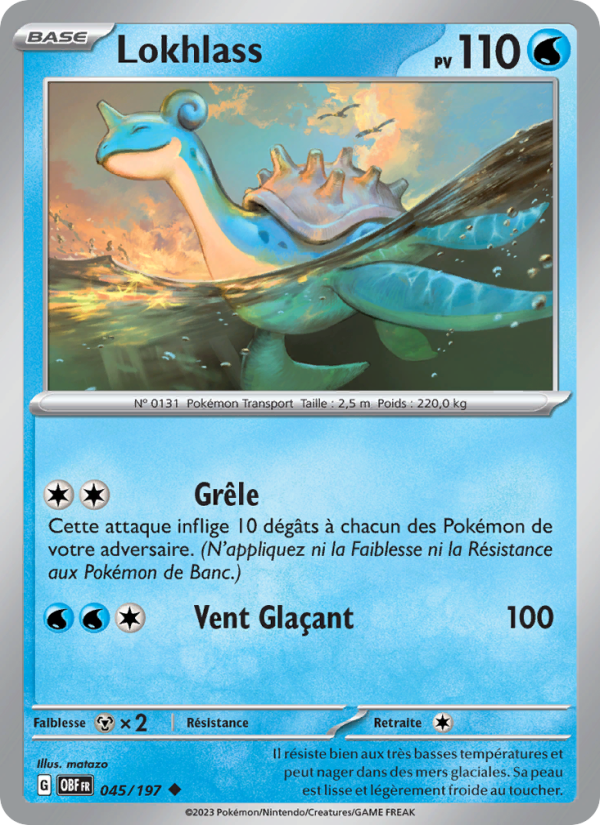 Lokhlass 045 — Obsidian Flames (French Pokémon TCG card)