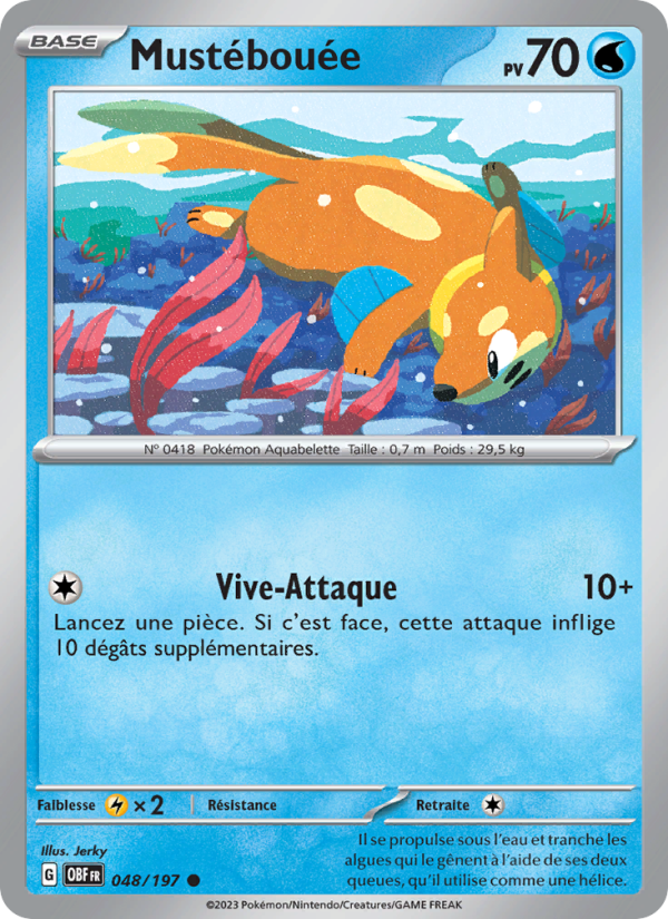 Mustébouée 048 — Obsidian Flames (French Pokémon TCG card)