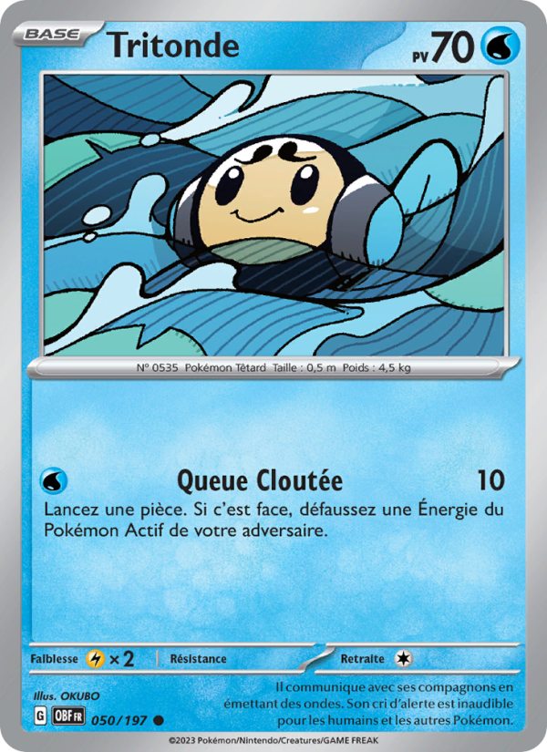 Tritonde 050 — Obsidian Flames (French Pokémon TCG card)