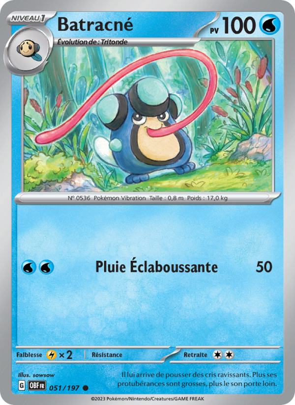 Batracné 051 — Obsidian Flames (French Pokémon TCG card)