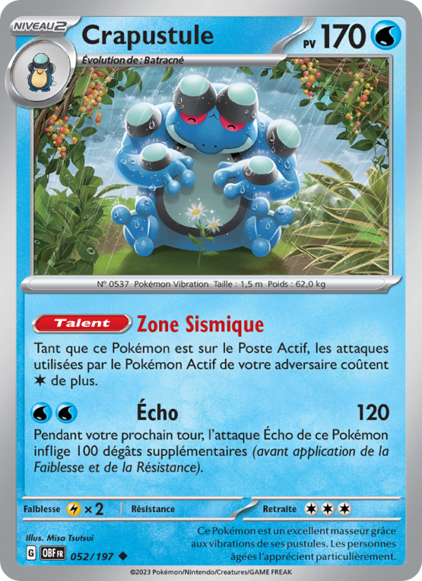 Crapustule 052 — Obsidian Flames (French Pokémon TCG card)