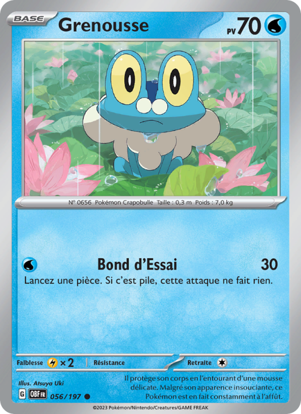 Grenousse 056 — Obsidian Flames (French Pokémon TCG card)