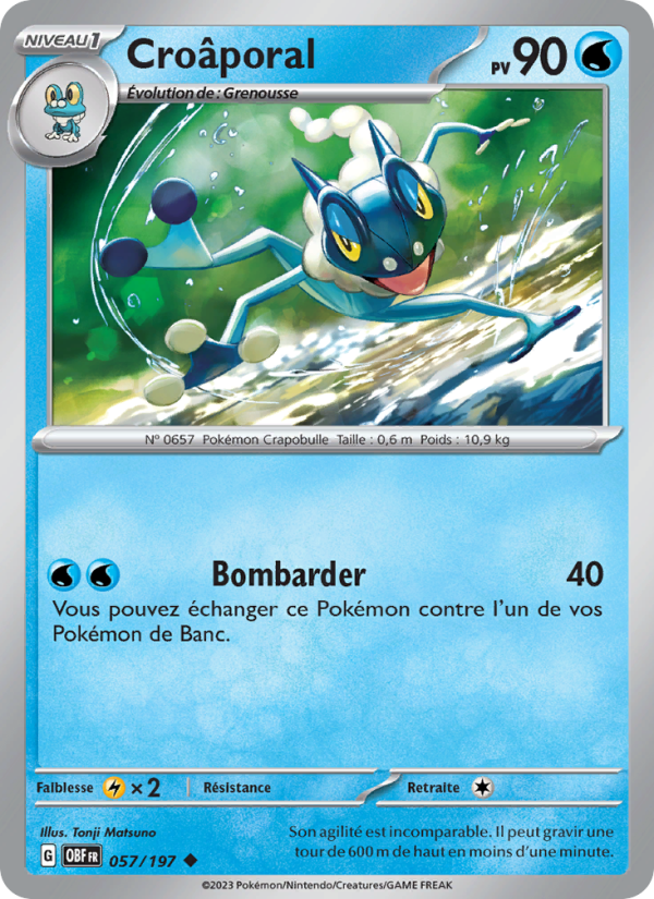Croâporal 057 — Obsidian Flames (French Pokémon TCG card)