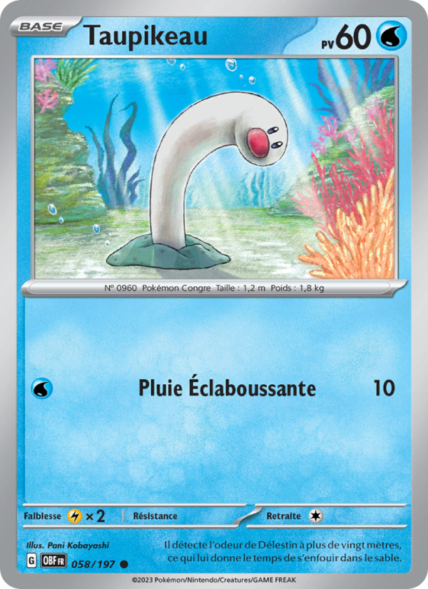 Taupikeau 058 — Obsidian Flames (French Pokémon TCG card)