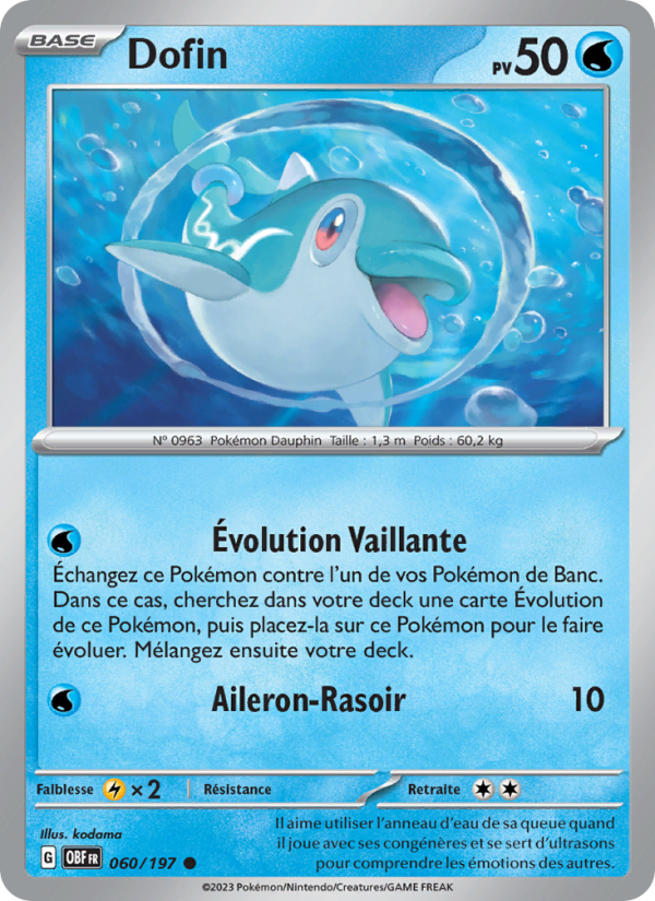 Dofin 060 — Obsidian Flames (French Pokémon TCG card)