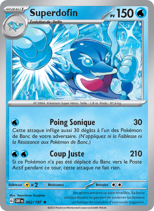 Superdofin 062 — Obsidian Flames (French Pokémon TCG card)