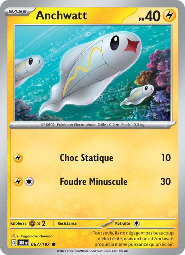 Anchwatt 067 — Obsidian Flames (French Pokémon TCG card)