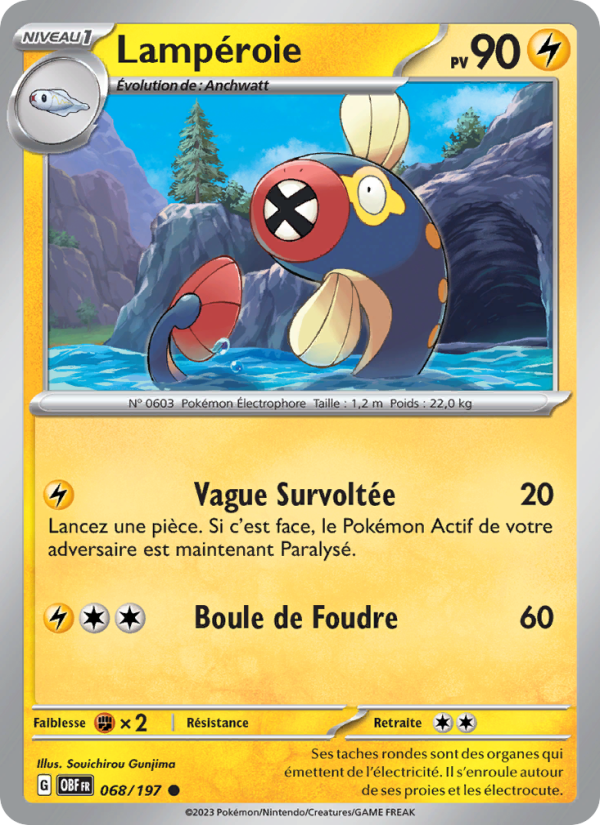 Lampéroie 068 — Obsidian Flames (French Pokémon TCG card)