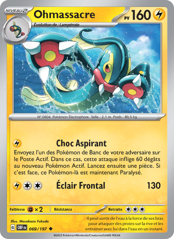 Ohmassacre 069 — Obsidian Flames (French Pokémon TCG card)