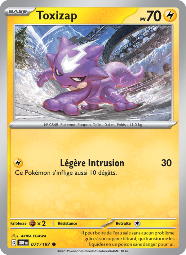 Toxizap 071 — Obsidian Flames (French Pokémon TCG card)