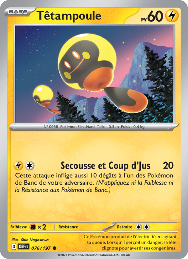 Têtampoule 076 — Obsidian Flames (French Pokémon TCG card)
