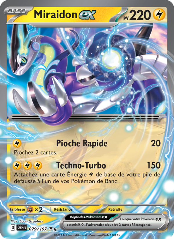 Miraidon-ex 079 — Obsidian Flames (French Pokémon TCG card)