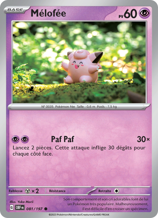 Mélofée 081 — Obsidian Flames (French Pokémon TCG card)